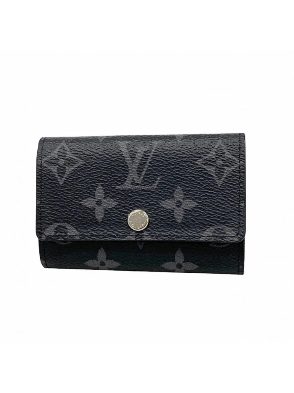 Louis Vuitton Key Case Monogram Eclipse Multicles 6 Black Key Holder